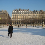 First sight of Paris in snow