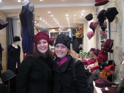 Hat shop and our new hats! Parisian style