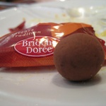 Chocolate ball with coffee