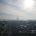 Eiffel Tower in the background