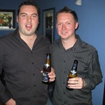 Nige and Tom with very strong Belgian beers