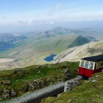 The steam train which traverses the easier side of the mountain.