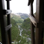 View out of the Flamsbana railroad