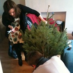 Planting our tree, 2009