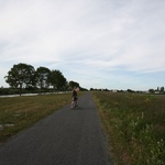 Cycling on the great path to see Mont Michel