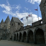 Vitré castle inside the courtyard
