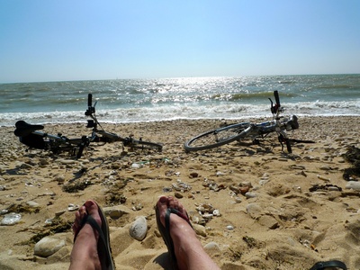 Pitstop at a beach on our way back to the campsite