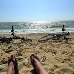 Pitstop at a beach on our way back to the campsite