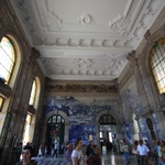 The French style train station with lovely tiled walls