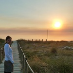 A beautful sunset at our wild camping spot.