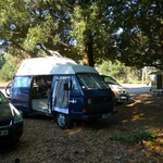 Our wild camping spot, along with other like minded campers.