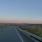 Amazing sky colours on the road