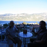 Boys enjoy a Peroni with our view