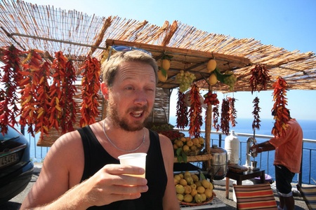 Tom and his lemon drink
