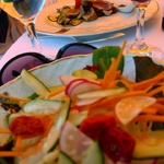 Salad overlooking Gini's Tuna lunch
