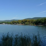 Campsite across the water