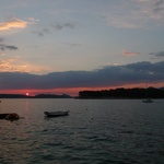 Sunset after our swim