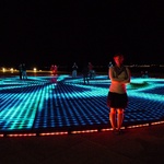 solar light display on the wharf
