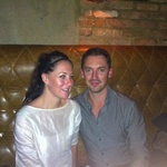 Out to dinner with James and Hannah