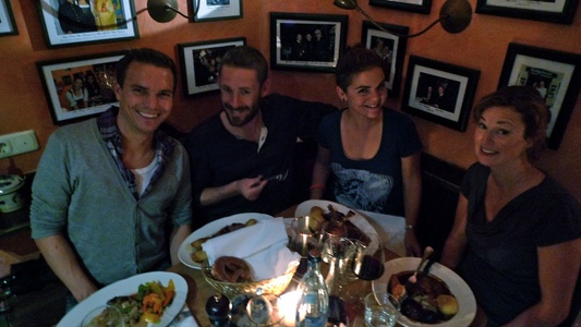 Dinner out with Flatties & two Toms