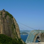 The cable car for the rest of the way up the Mountain