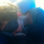 Sleeping on the bus