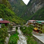 The river running through Machu Piccu town center.