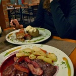 Our lama steak meal