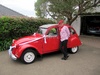 In a fantastic little Citron driven by Ken in Frenchmans outfit