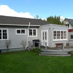 The back yard of our rental house in Karori
