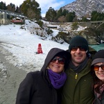 Just before we ventured on the Shotover Jet!
