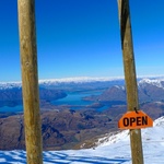 Thankfully, the easiest route down was open!
