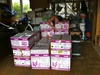 Finally our beloved boxes arrive after a lengthy delay. It's like Christmas time in the Tang household!