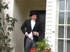 Tom ready to leave on time for THE WEDDING!
