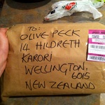 First package - a lovely sheepskin rug from Uncle Paul and Aunty Lauren