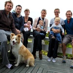 Group photo! 3 couples, 3 babies and Lyon.