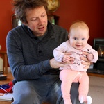 Bouncing on dads knee