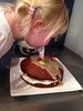 Olive helped bake and decorated daddy's birthday cake. 35 years today. Olive sung a lovely birthday song too.