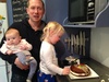 Olive helped bake and decorated daddy's birthday cake. 35 years today. Olive sung a lovely birthday song too.