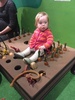 Kpc excursion to story place. One minute Juni pulling the vege, the next in them! They both had fun, iris enjoyed playing with Chloe